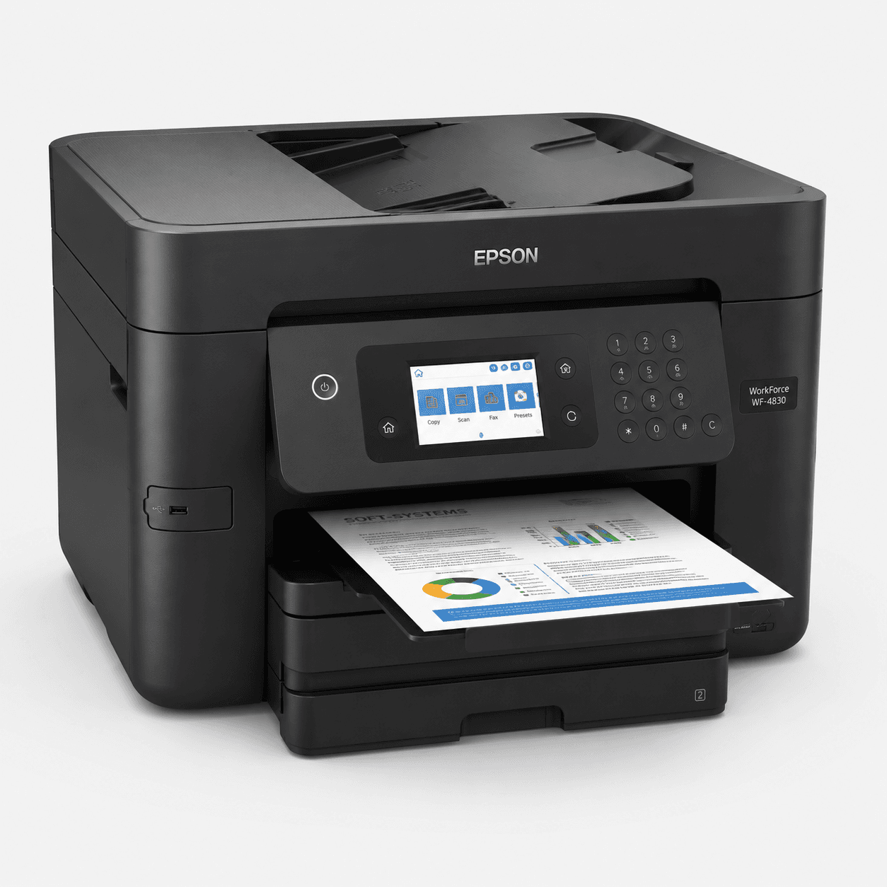 Printer die een document afdrukt